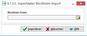 Supermailer Blocklisten importieren