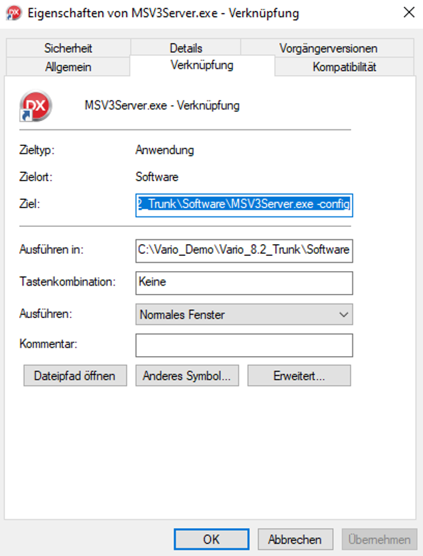 MSV3-Server Konfiguration
